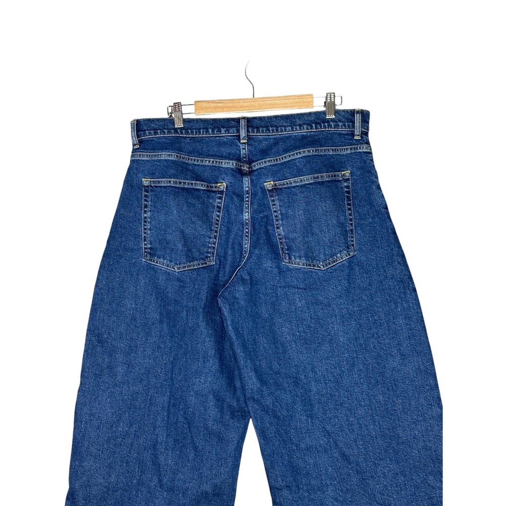 Everlane Womens Way-High Curve Jean33R Organic Cotton Barrel Denim Blue - Picture 7 of 12
